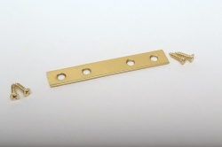 3'' Flat Mending Plate - solid brass